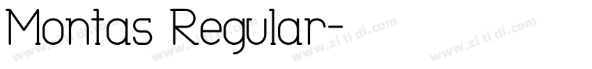 Montas Regular字体转换